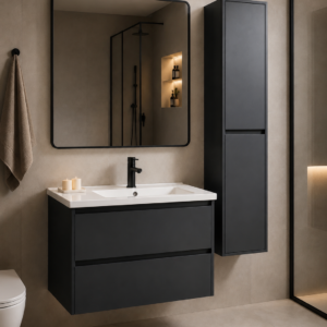 Komplett Baderomsmøbel 80 cm Antrasitt – Norbad SG-9126