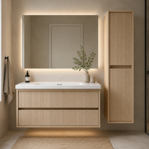 Norbad SG-9361-80 Beige. Innredning, vask og sideskap